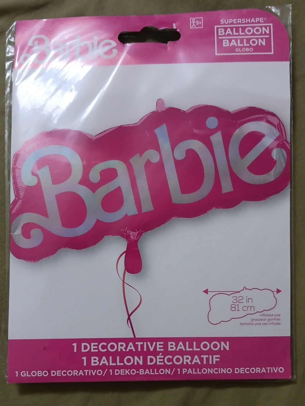 Barbie Pink Logo Supershape Balloon